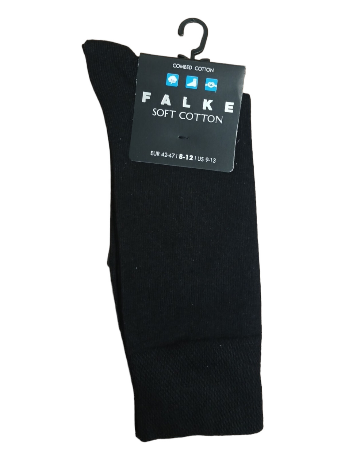 Falke | Soft Cotton Socks | Black, Size: 8-12