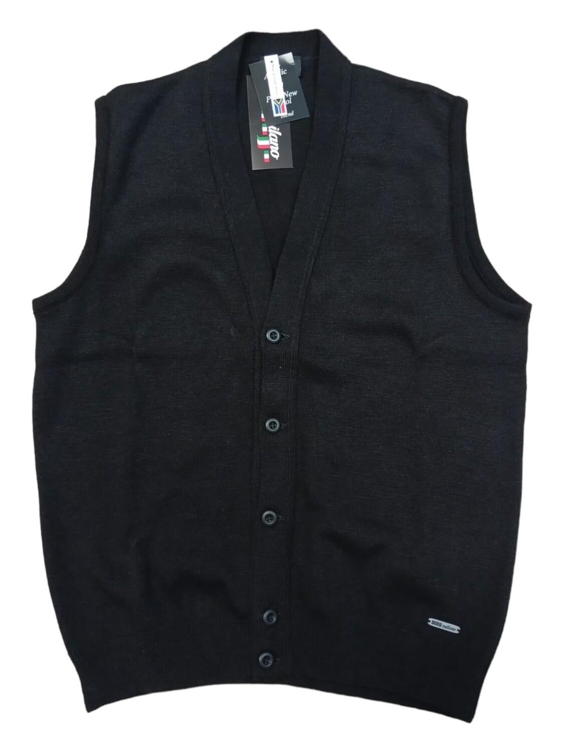 Dino Milano | Knitted Waistcoat | Black, Size: S