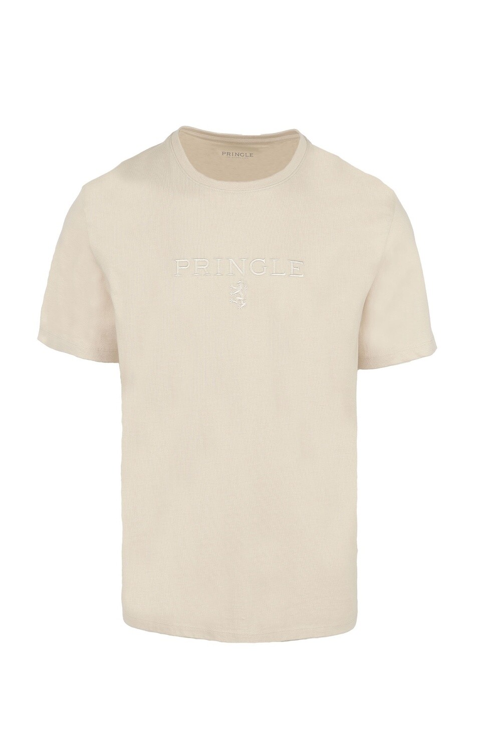 Pringle | Ace Crewneck T-shirt | Stone, Size: S