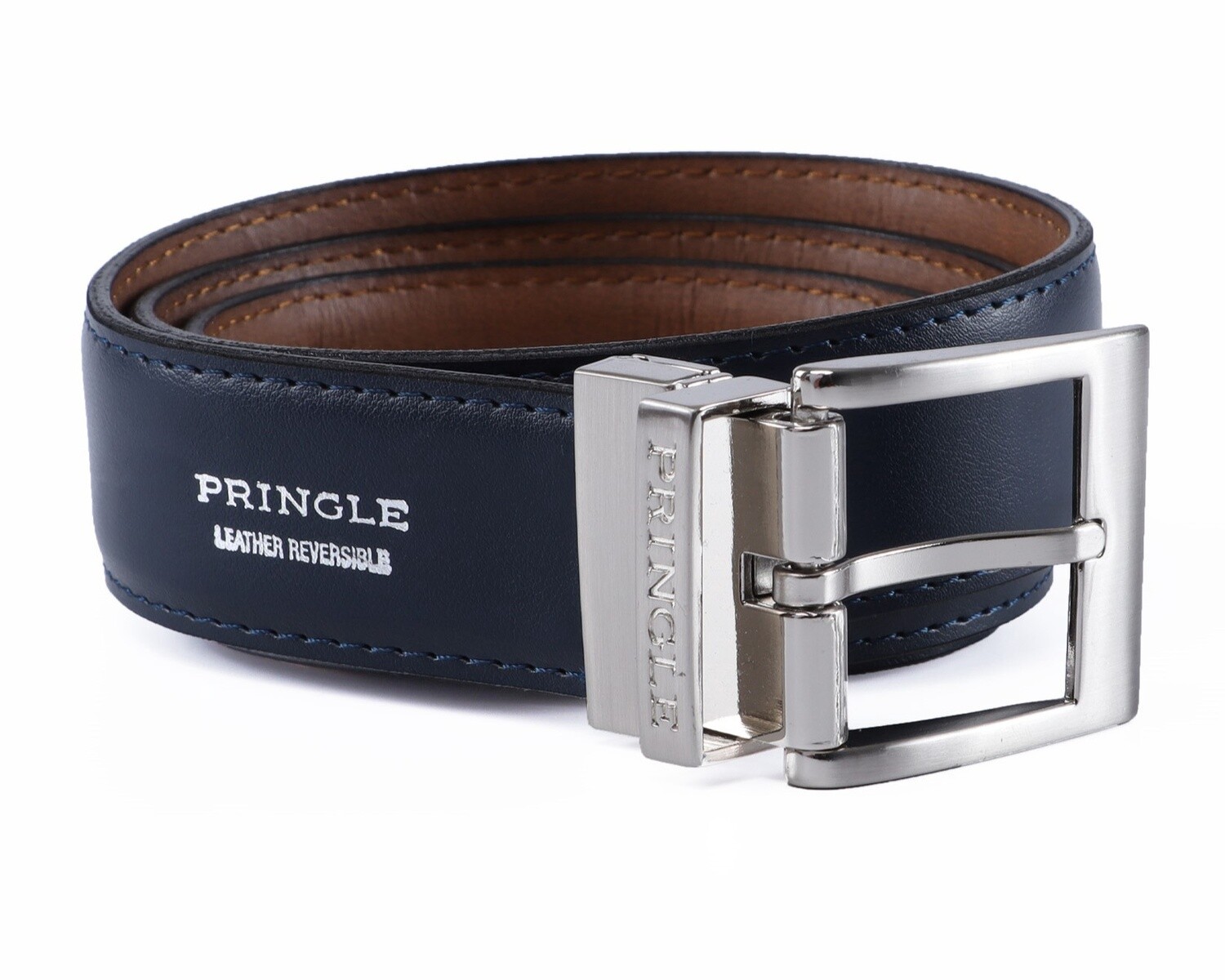 Pringle | Cedric Reversible Leather Belt | Black &amp; Brown, Size: 32