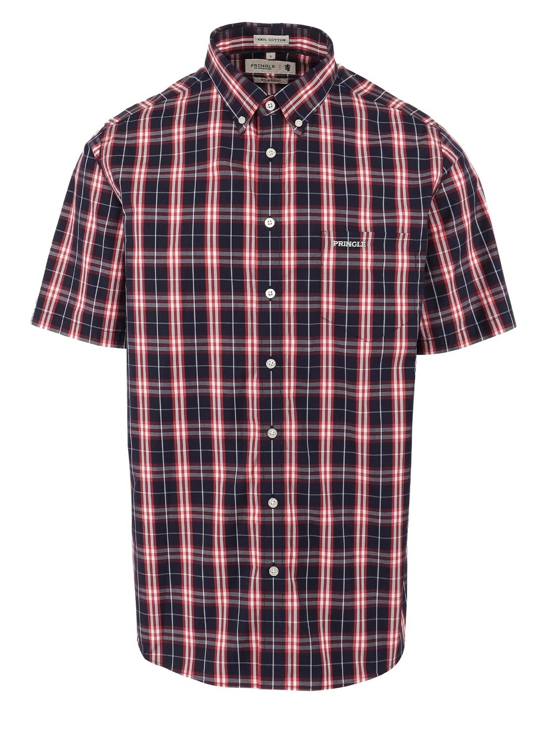 Pringle | Classic Short Sleeve Shirt | Dimitry | Red, Size: S