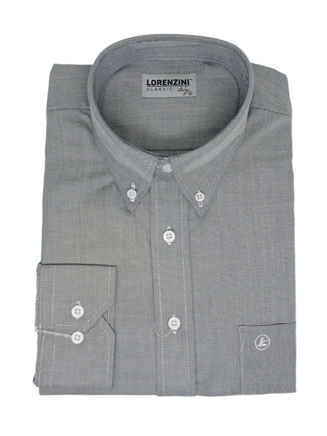 Lorenzini | Classic Long Sleeve Shirt | LO50/775 | Grey, Size: S