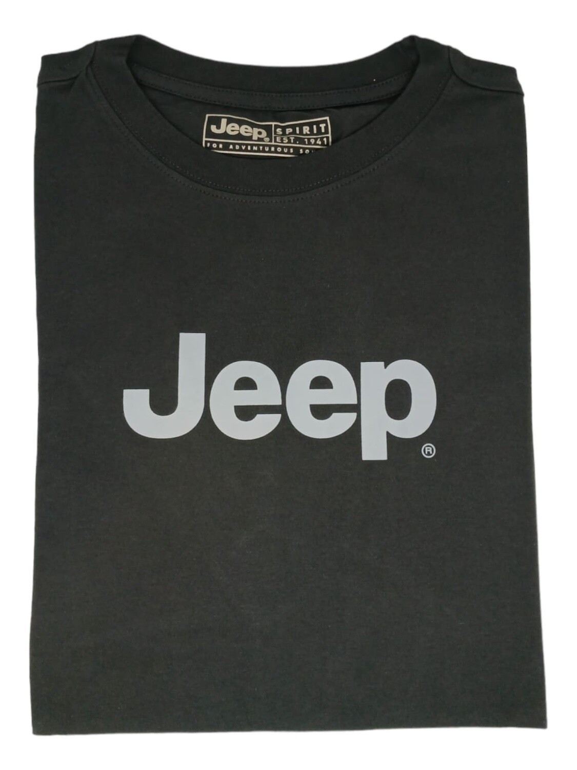 Jeep | Logo Print T-Shirt | Charcoal, Size: S