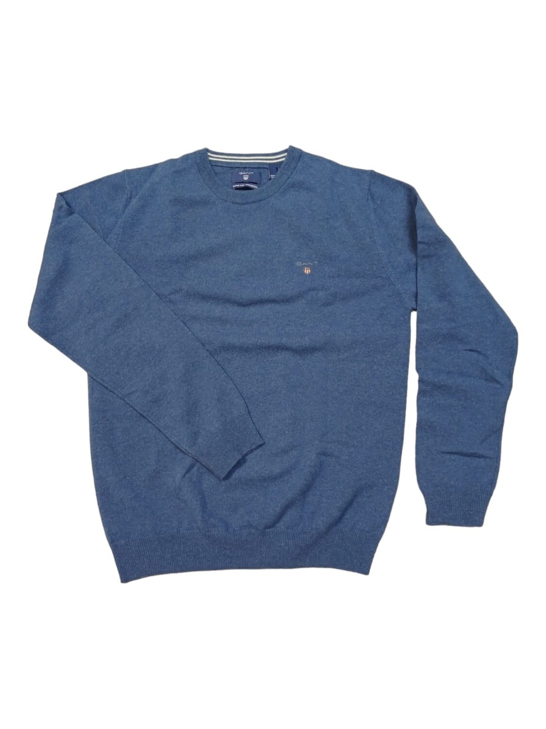 Gant | Super Fine Lambswool Crewneck Sweater | Blue, Size: S