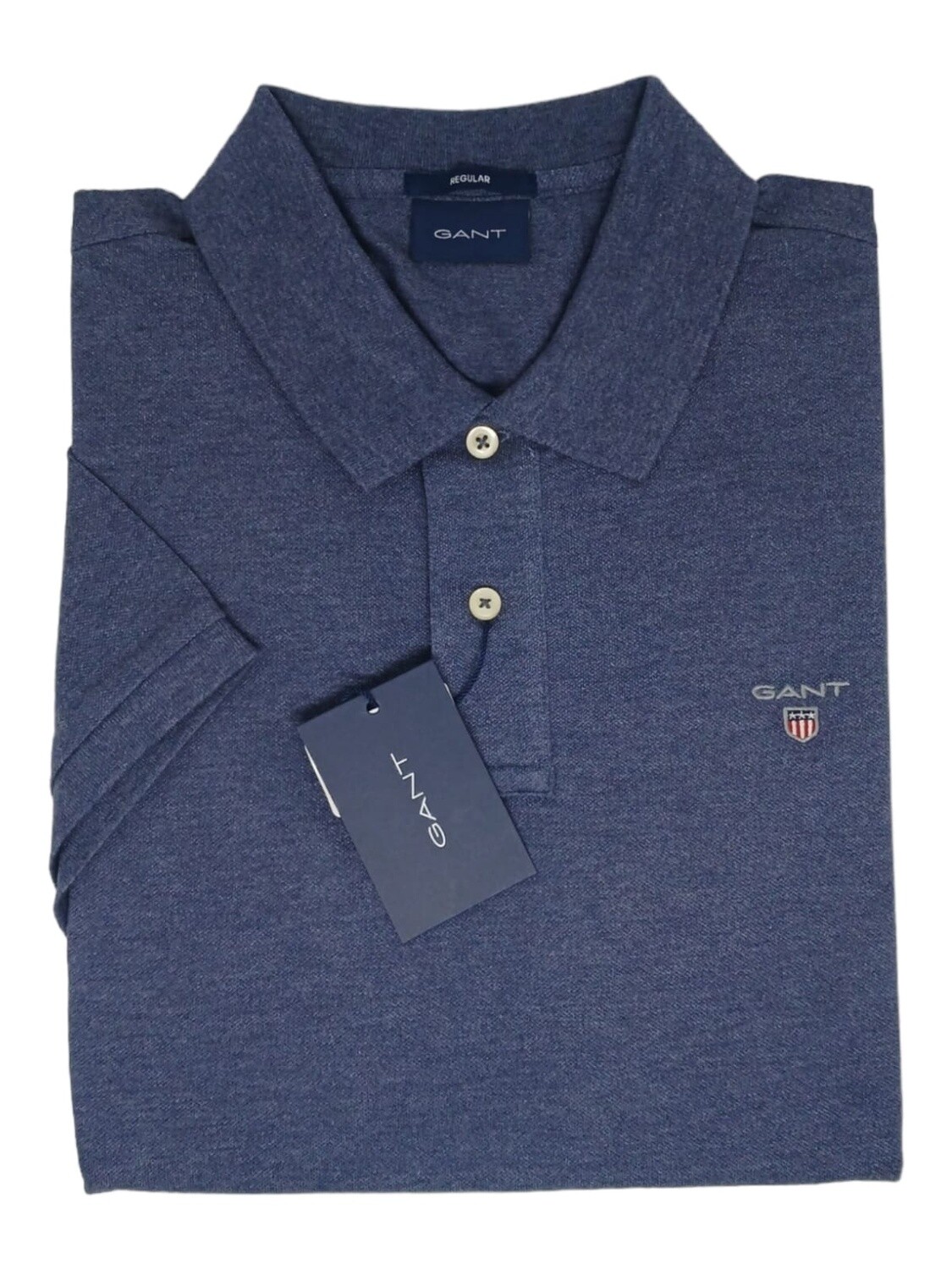 Gant | Original Pique Rugger Golfer | Denim, Size: M