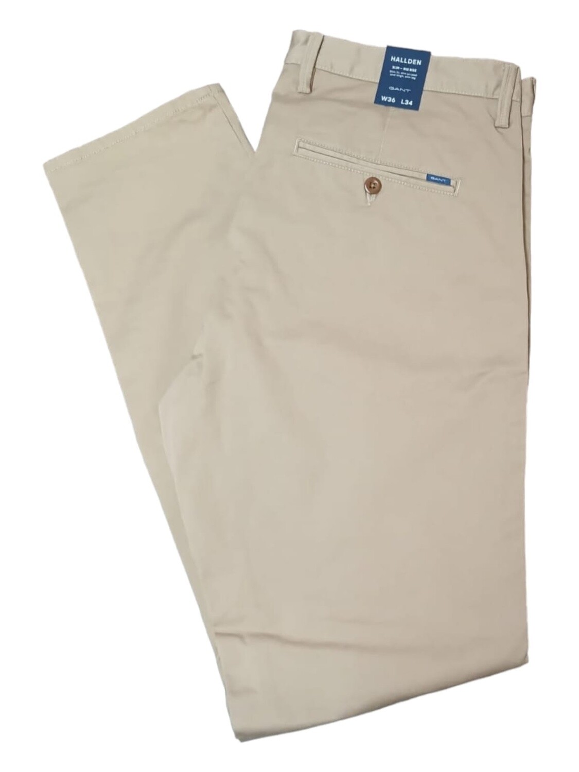Gant | Hallden Twill Chino | Khaki, Size: 46L/34W