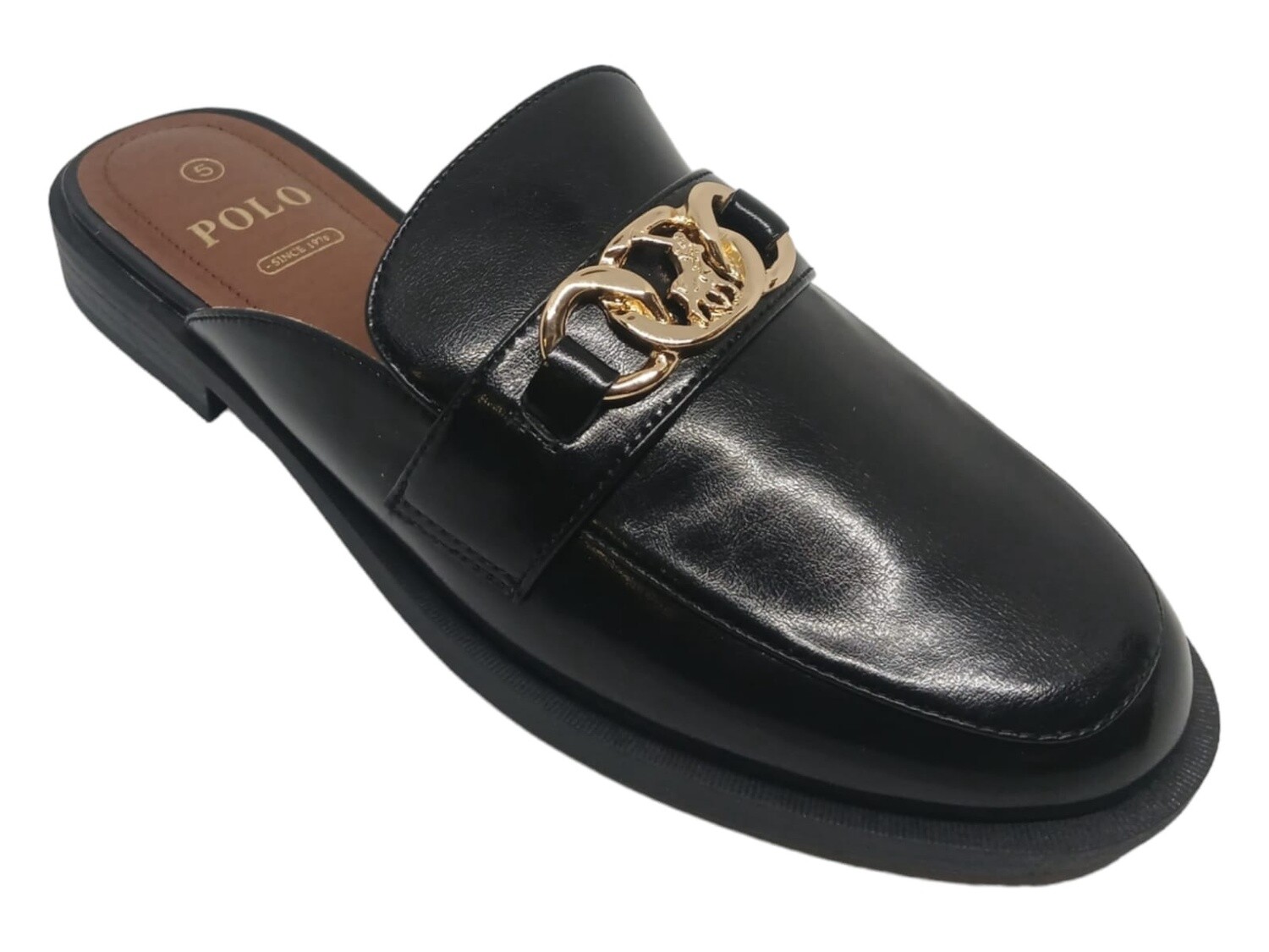 Polo | Trim Loafer Mule | Black, Size: 8