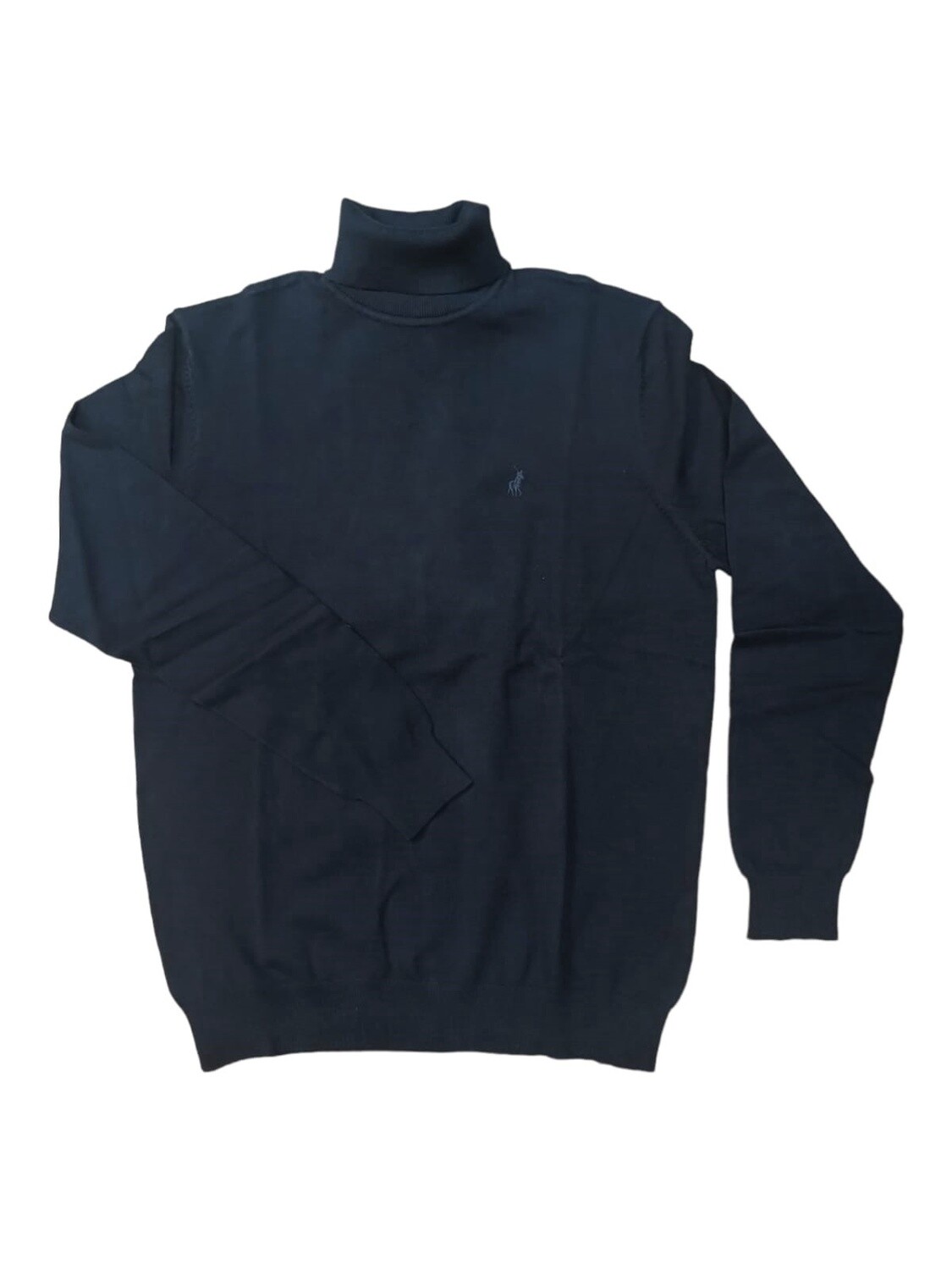 Polo | Long Sleeve Roll Neck Knitwear | Navy, Size: S