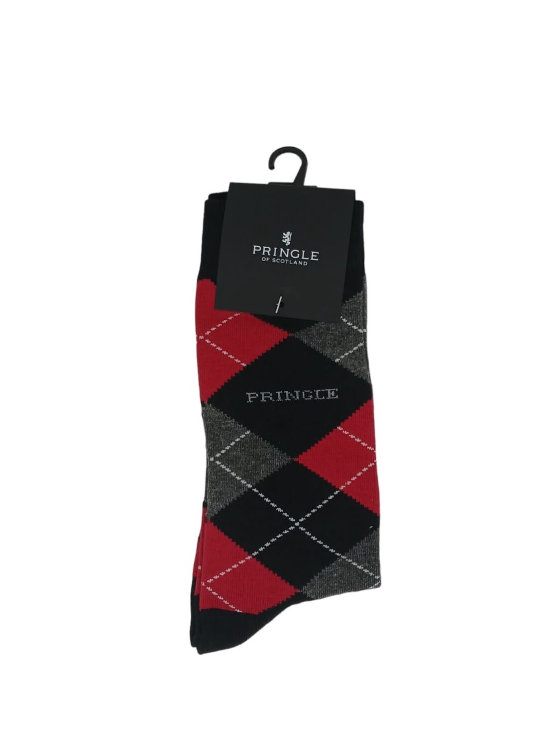 Pringle | Eddie Argyle Socks | Red, Size: S-M