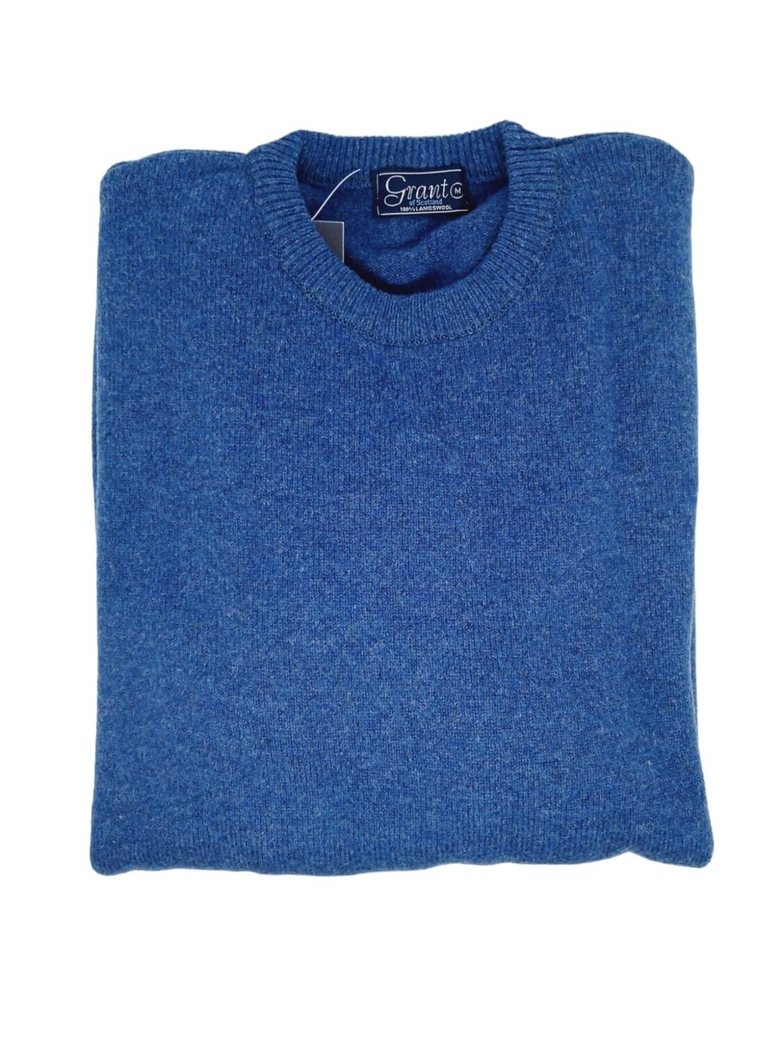 Grant | Lambswool Crew Neck Jersey | Blue Ribbon