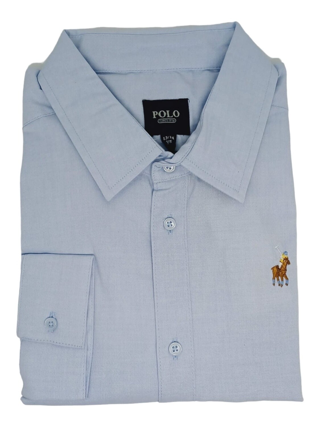 Polo | Boys Brandon Long Sleeve Oxford Shirt | Light Blue, Size: 13-14yrs