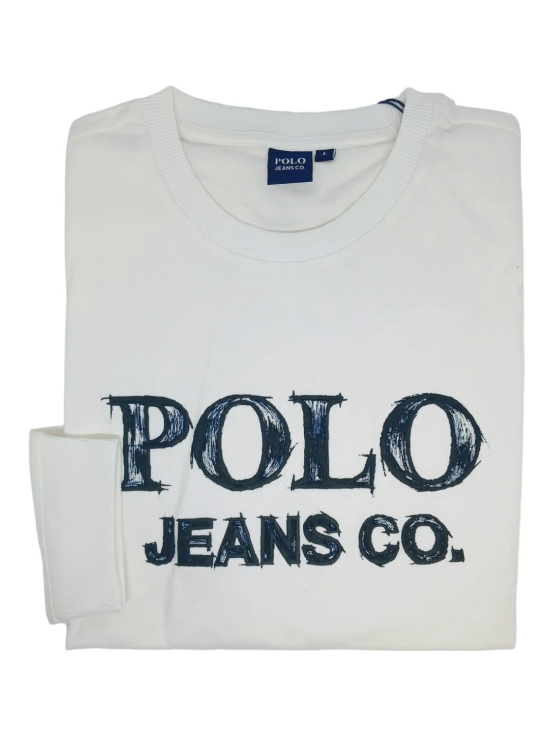 Polo | Long Sleeve Logo T-Shirt | White