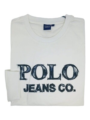 Polo | Long Sleeve Logo T-Shirt | White