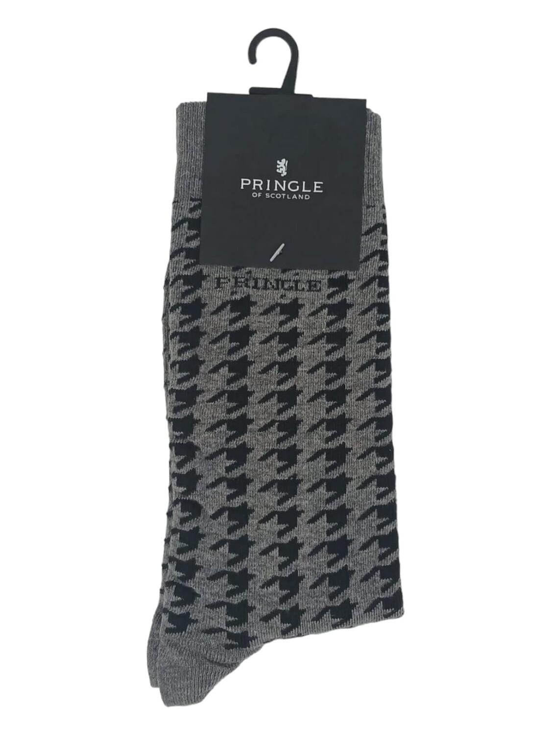 Pringle | Peter Houndstooth Socks | Grey, Size: S-M
