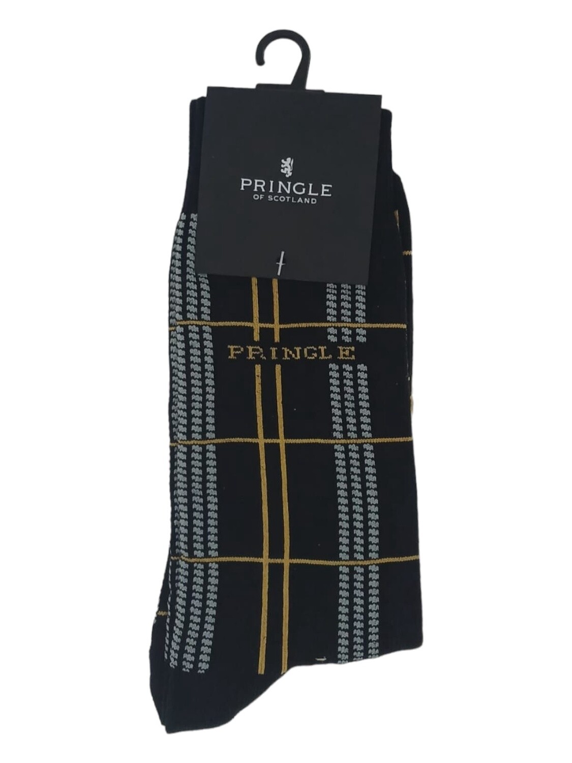 Pringle | Brandon Check Socks | Black, Size: S-M