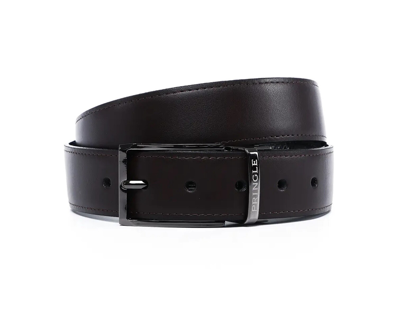 Pringle | Bernard Reversible Leather Belt | Black &amp; Brown, Size: 32