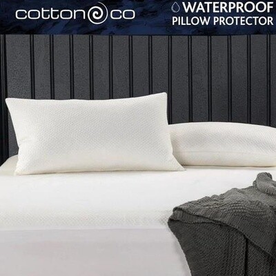 Cotton Co | Waterproof Pillow Protector | White