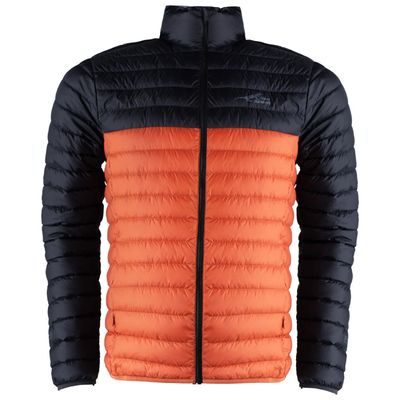First Ascent | Men&#39;s Touch Down Colourblock Jacket | Black &amp; Burnt Orange