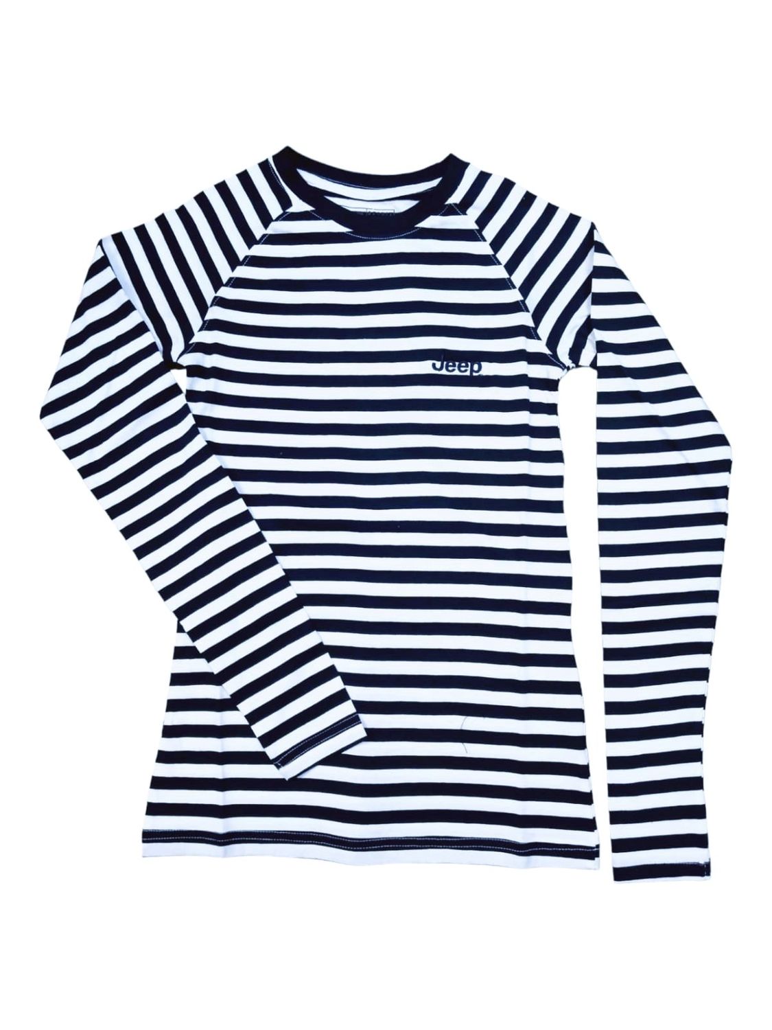 Jeep | Long Sleeve Stripe T-Shirt | Navy, Size: XS
