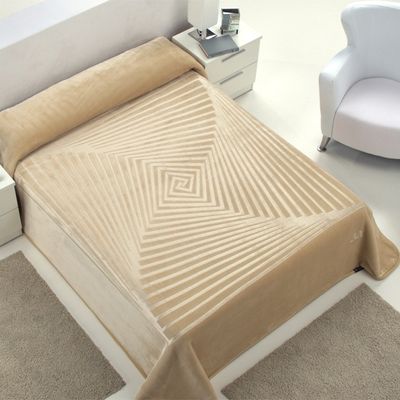 Egyptian Cotton Co | Mora Casa Morderna Blanket | Beige
