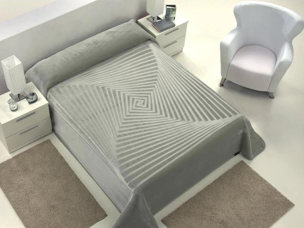 Egyptian Cotton Co | Mora Casa Morderna Blanket | Grey, Size: Queen - 220x240
