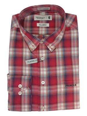 Pringle | Classic Long Sleeve Shirt | Floyd | Red