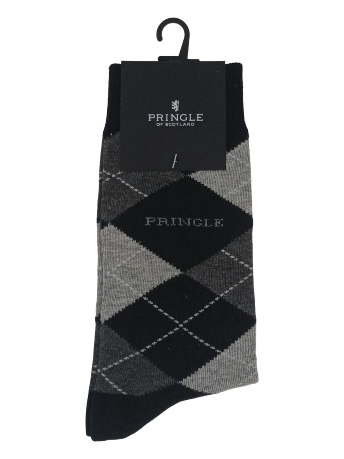 Pringle | Eddie Argyle Socks | Black, Size: S-M