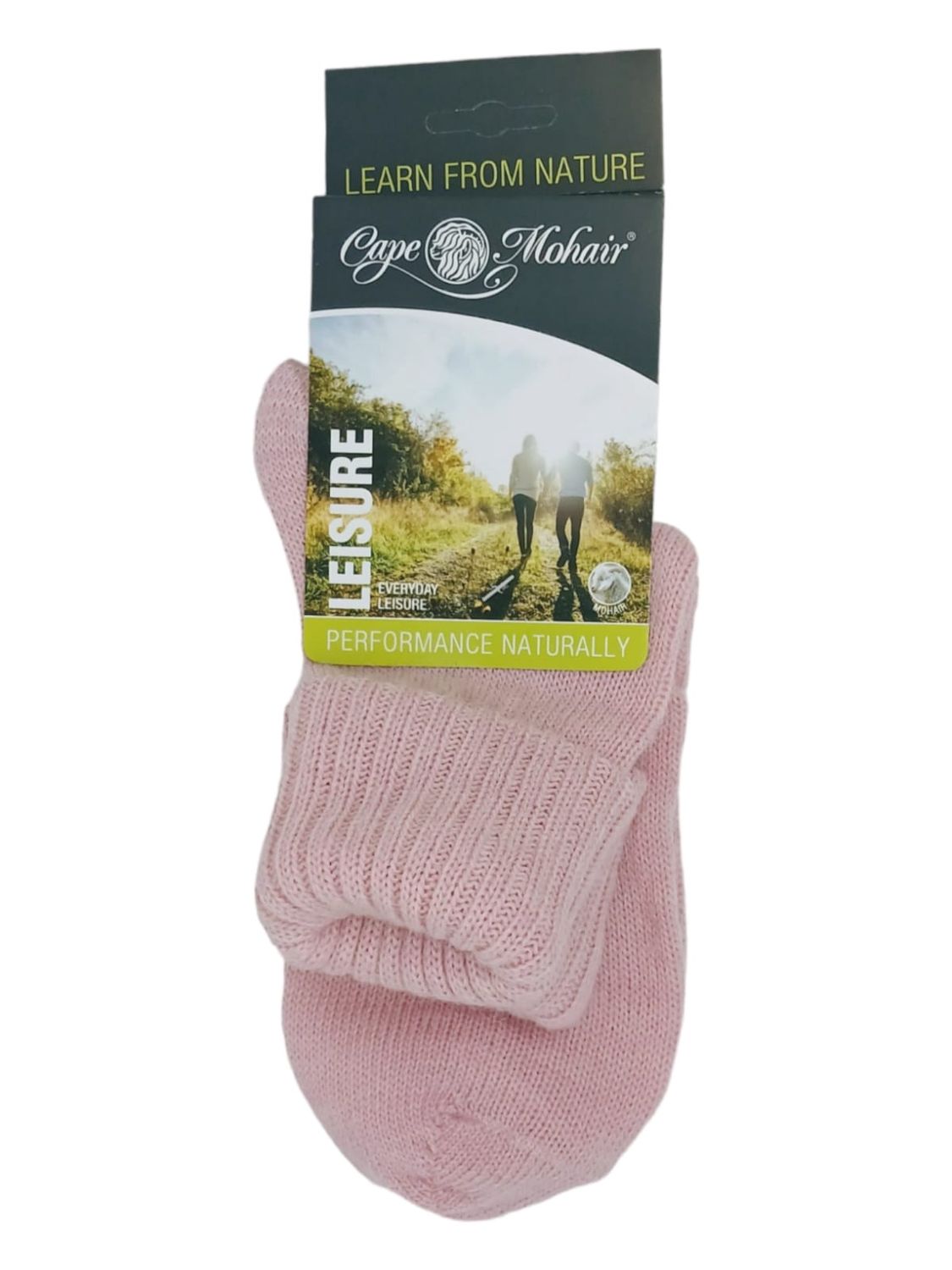 Cape Mohair | Leisure Crew Socks | Light Pink | 4-7