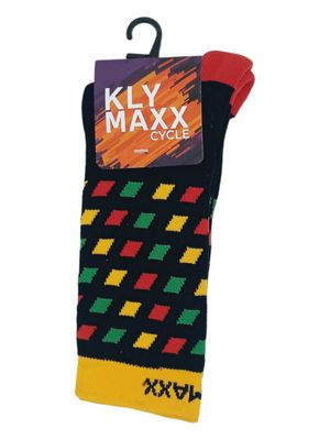 Klymaxx Cycle Socks | Multi-Check Red | 8-10