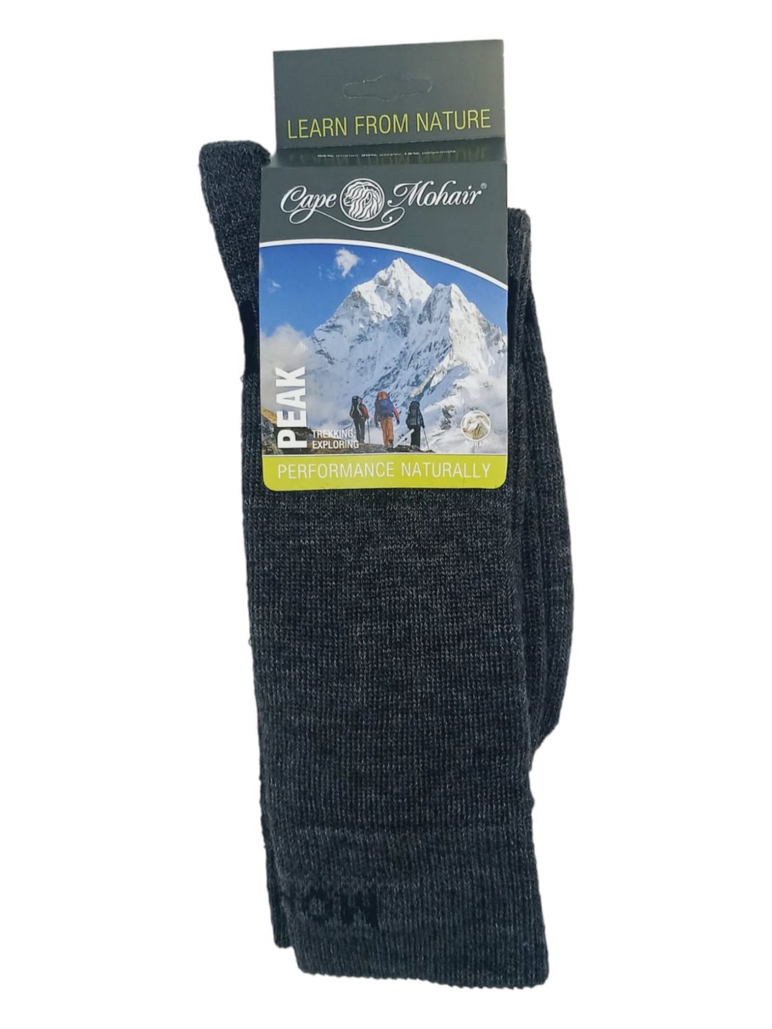 Cape Mohair | Peak Socks | Charcoal | 8-11
