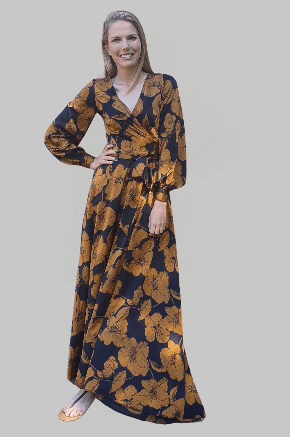 Fluidity | Bow Blouse Dress | Navy, Size: 34