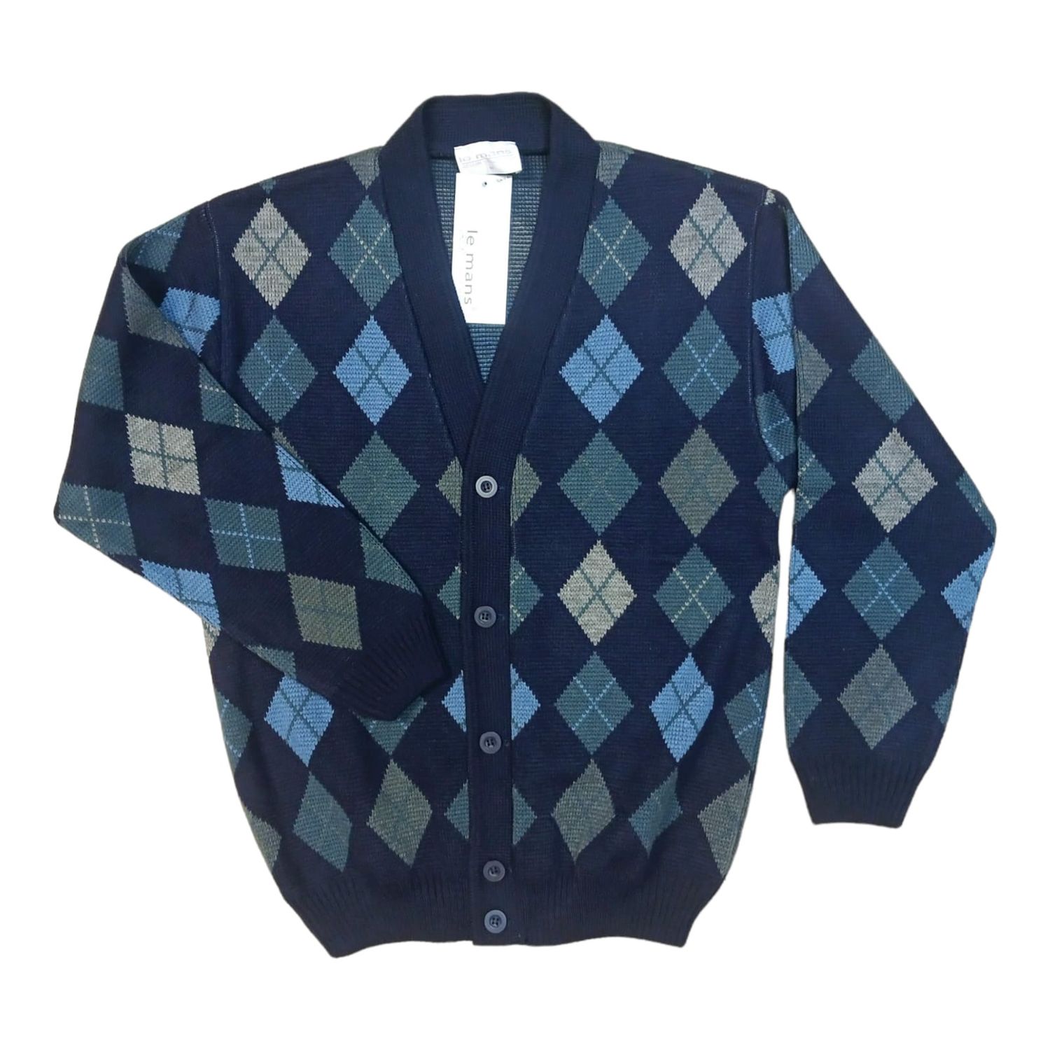 Dino Milano | Argyle cardigan | Dark Navy, Size: S