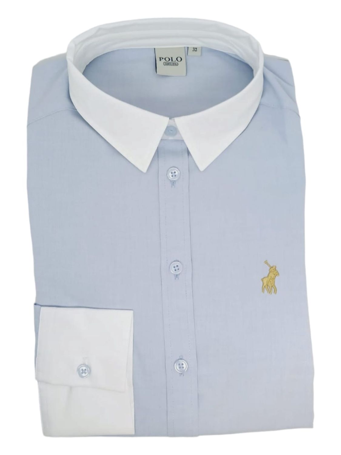 Polo | WMN Oxford Long Sleeve Shirt | Giselle | Blue, Size: 30