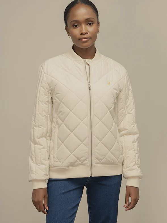 Polo | WMN Hannah Quilted Puffer Jacket | Ecru, Size: XS