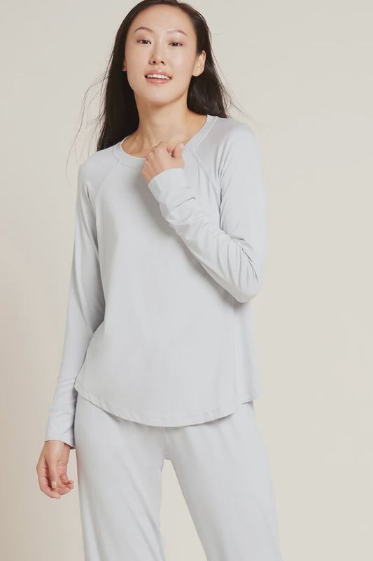 Boody | Goodnight Raglan Sleep Top | Dove, Size: S