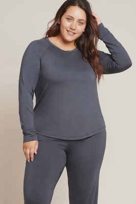 Boody | Goodnight Raglan Sleep Top | Storm, Size: S