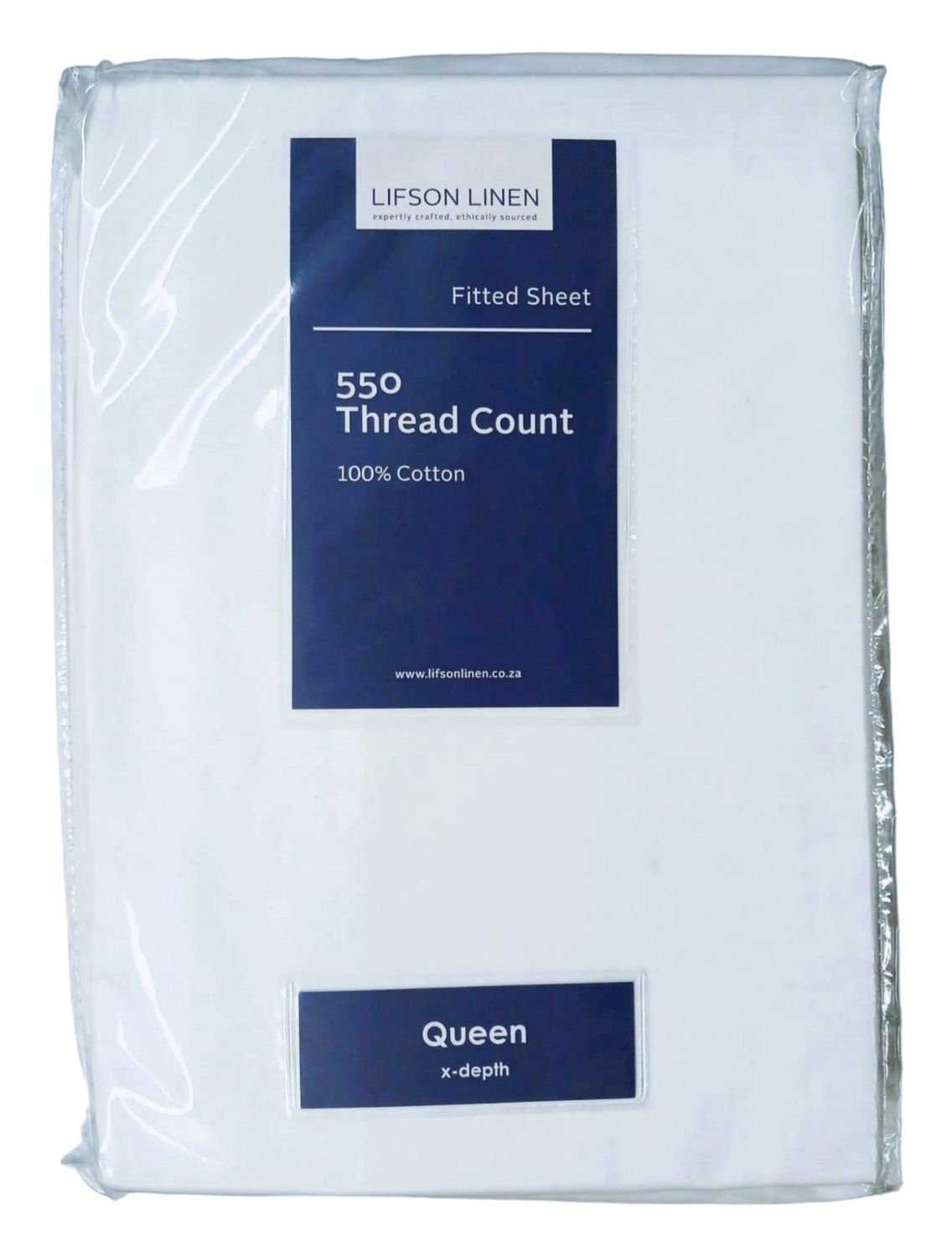 Lifson Linen | Fitted Sheet | 550 Thread Count | White