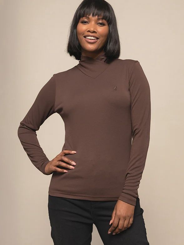 Polo | WMN Ava Long Sleeve Second Skin | Chestnut, Size: XS