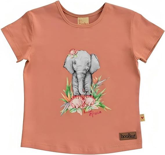 Hoolies | Watercolour Safari Ellie Tee, Size: 5-6yrs