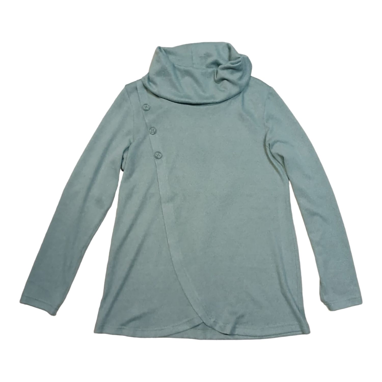 Mia Designs | X Over Cowl Tunic | Pistachio, Size: 34