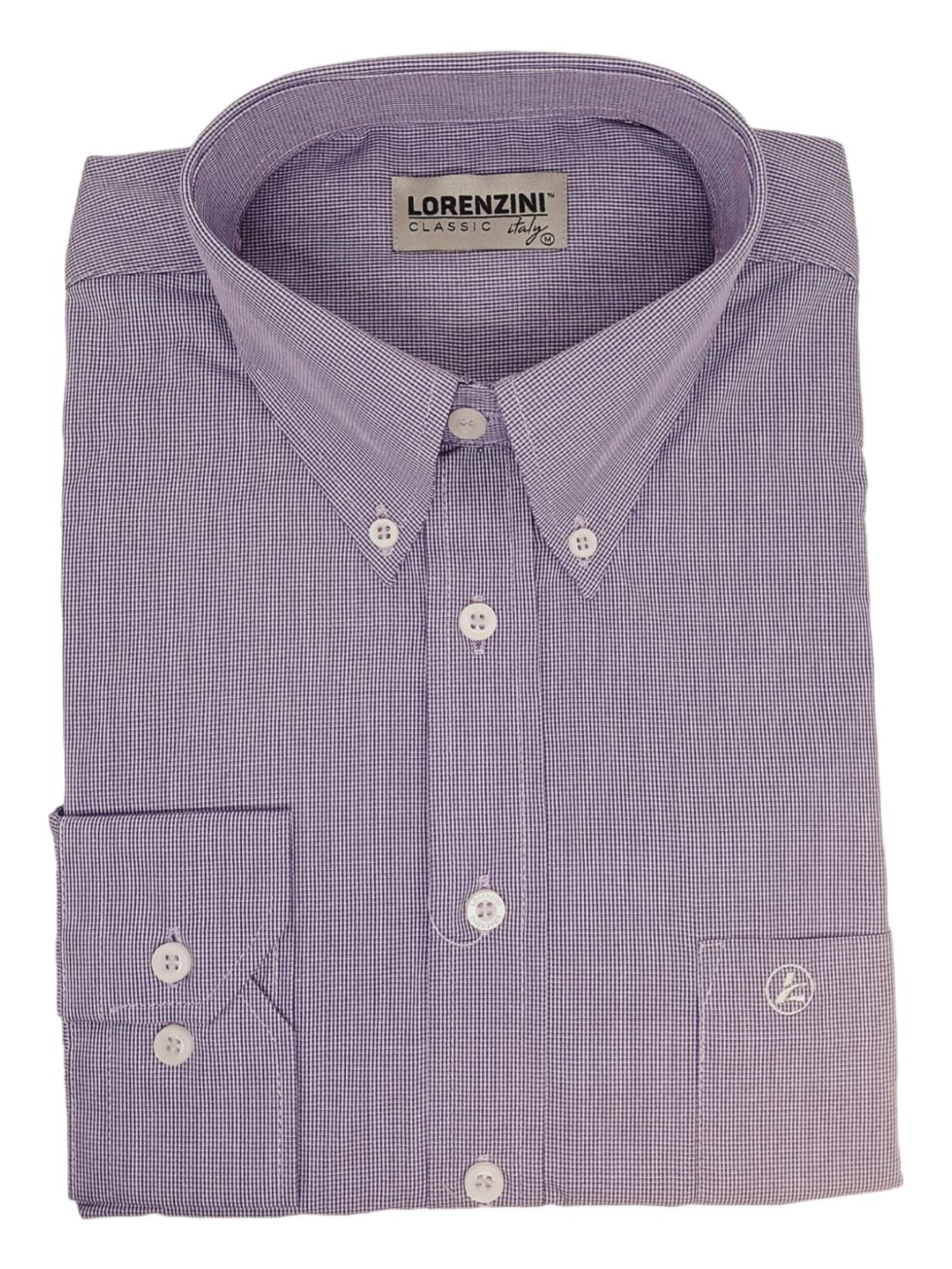 Lorenzini | Classic Long Sleeve Shirt | LO50/712 | Purple, Size: S