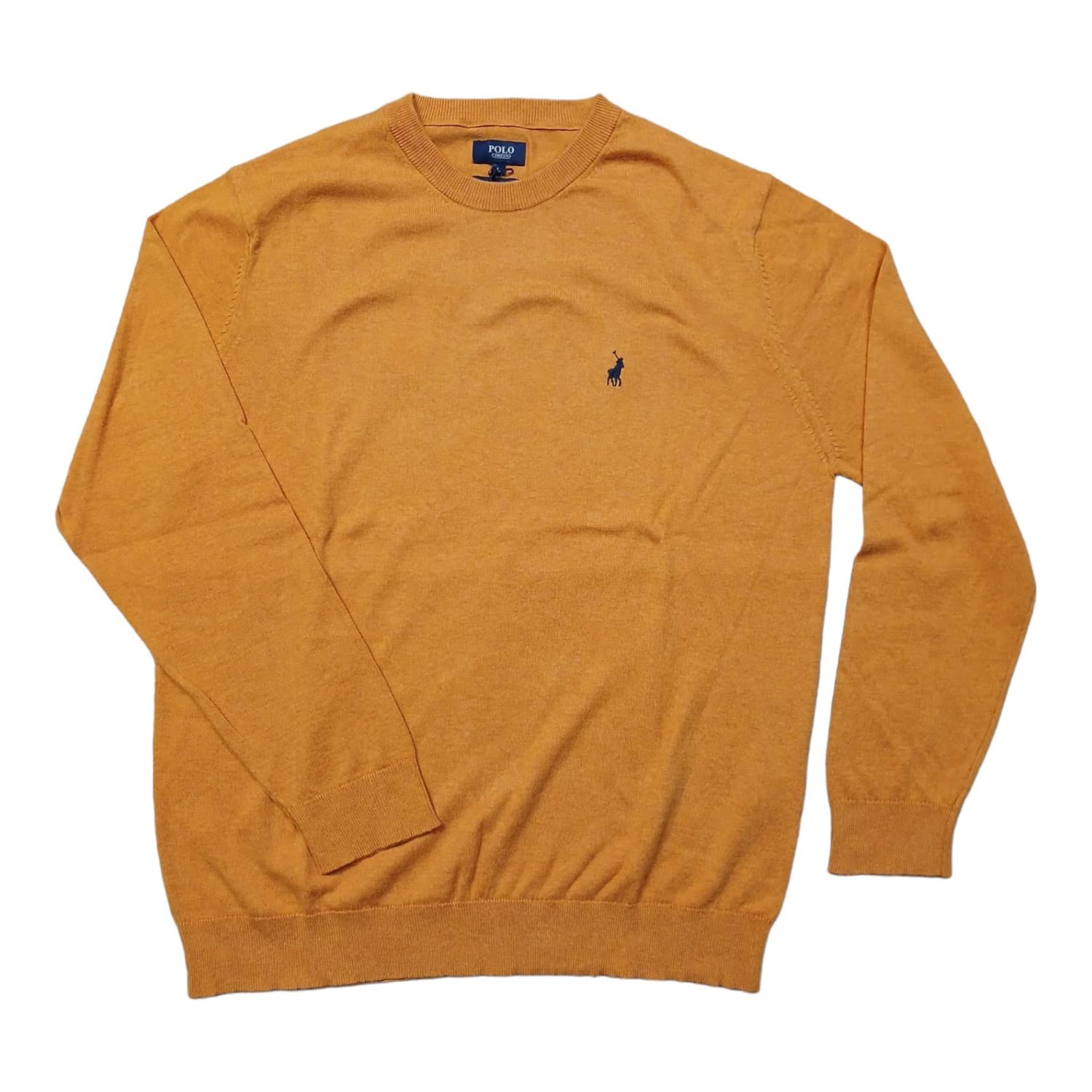 Polo | Essential Crew Neck knitwear | Orange, Size: S