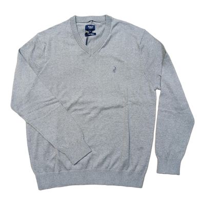 Polo | Essential V-neck knitwear | Grey Melange