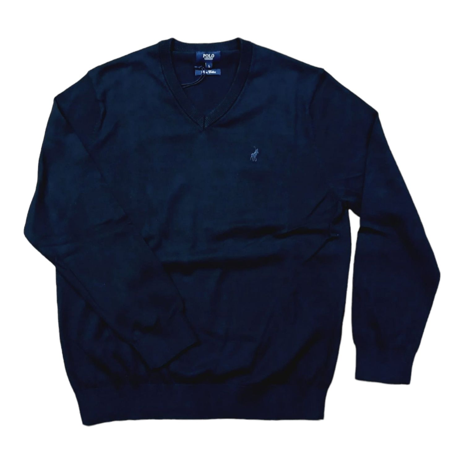 Polo | Essential V-neck knitwear | Navy, Size: S
