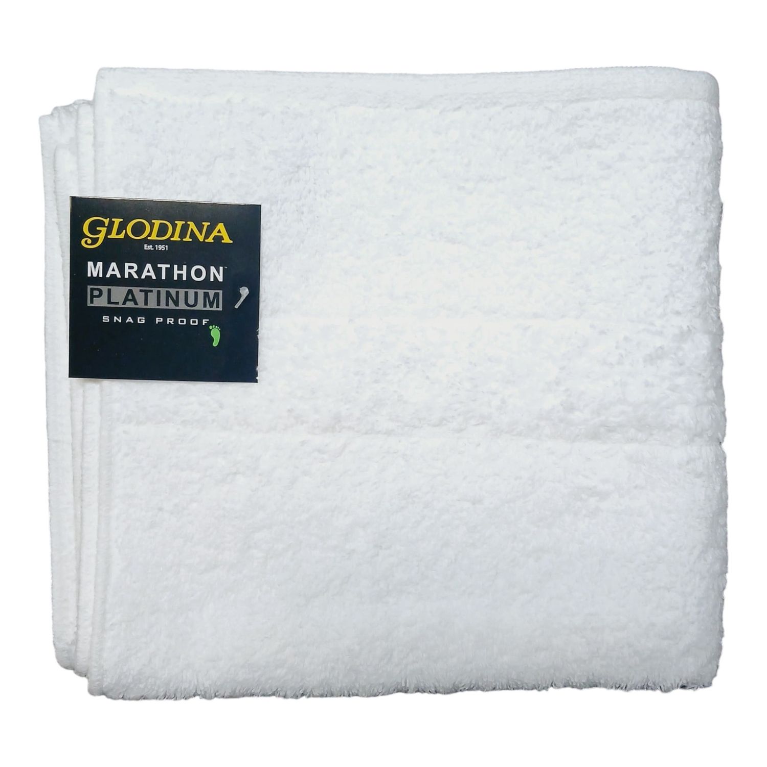 Glodina | Marathon Platinum Hand Towel | 610gsm/550gm2 | White | 50x90