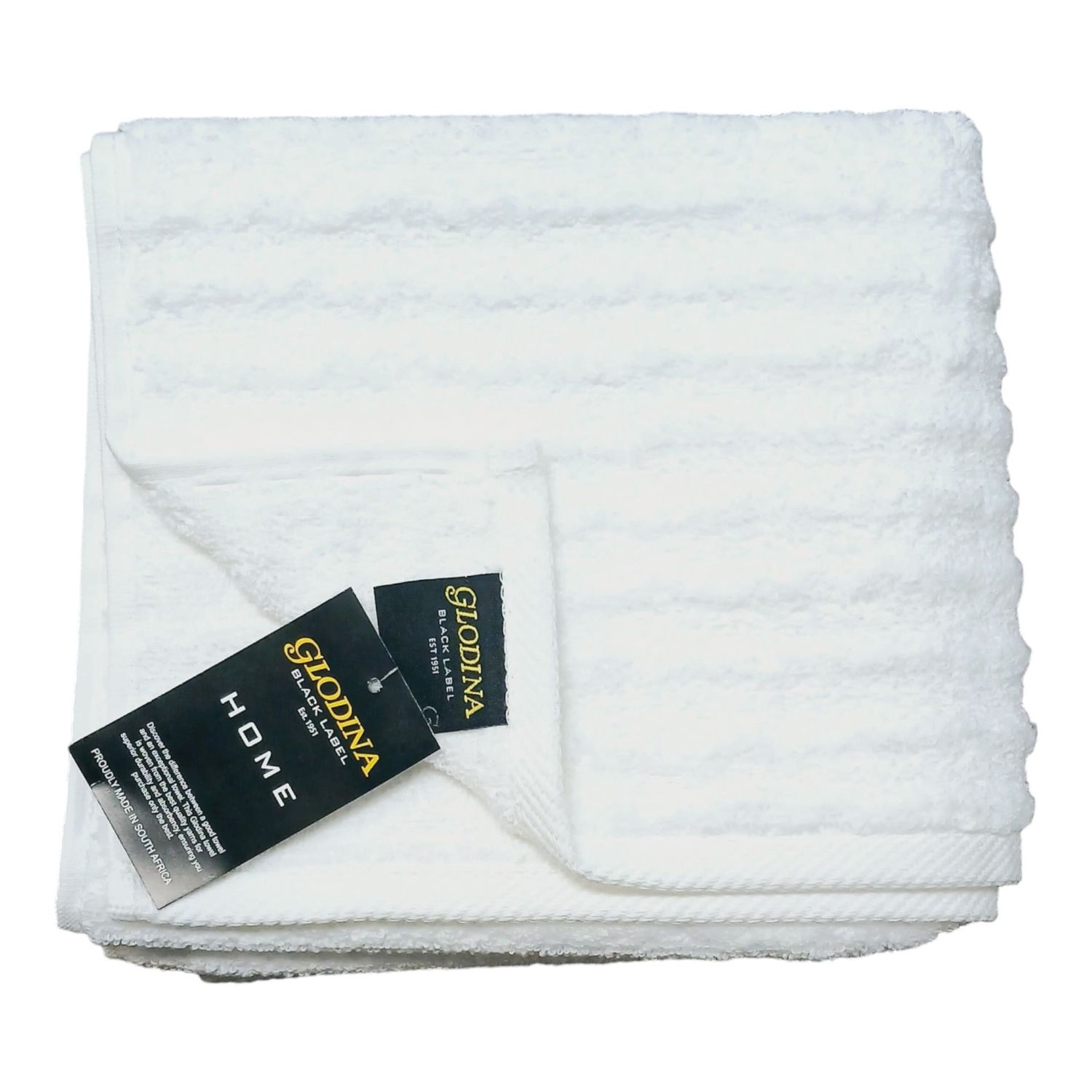 Glodina | Onda Wave Hand Towel | 555gsm/500gm² | White | 50x90
