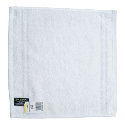 Glodina | Luxury Marathon Face Cloth | 420gsm/380gm2 | White | 30x30