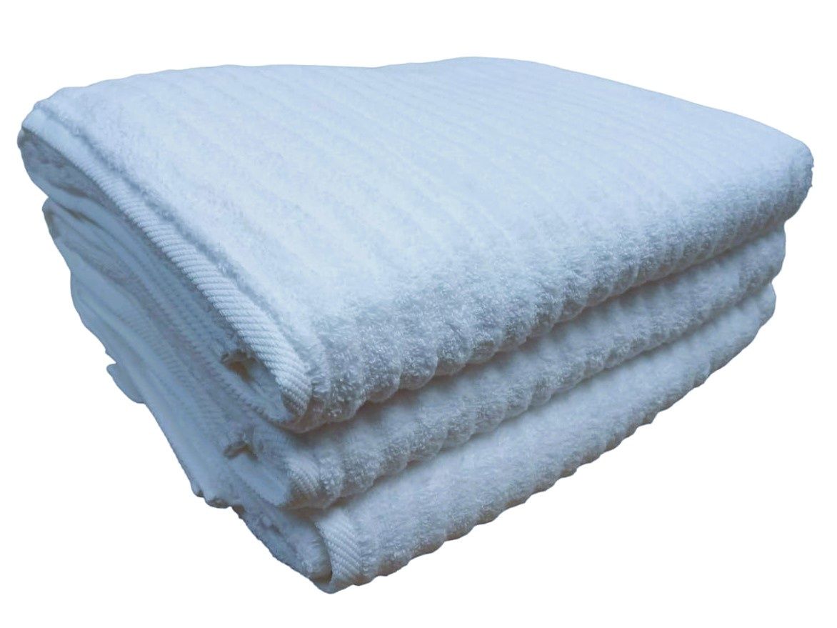 Glodina | Onda Wave Bath Sheet | 555gsm /500gm2 | White | 100 x 170