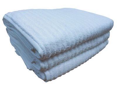 Glodina | Onda Wave Bath Sheet | 555gsm /500gm2 | White | 100 x 170