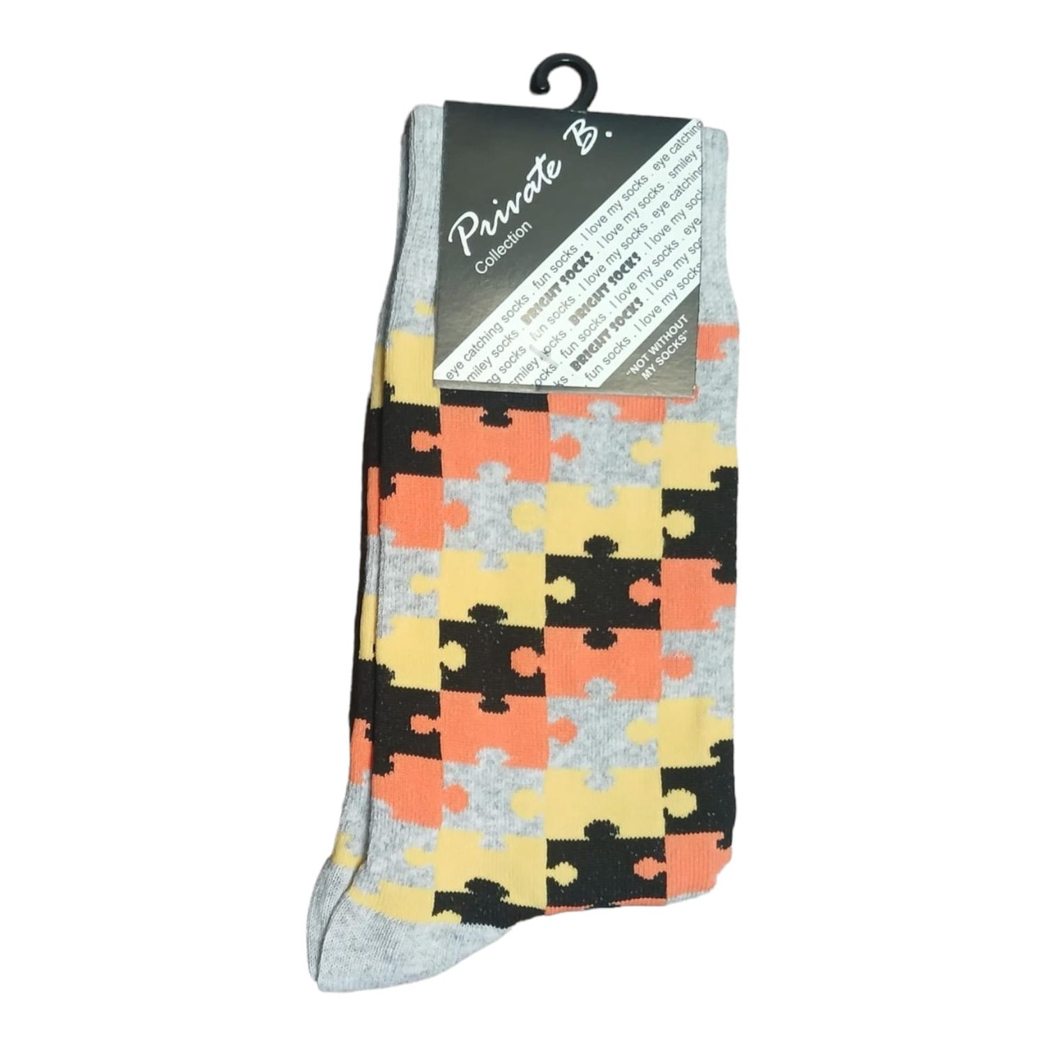 Private Benjamin | Funky Socks | Yellow Puzzle | 7-11